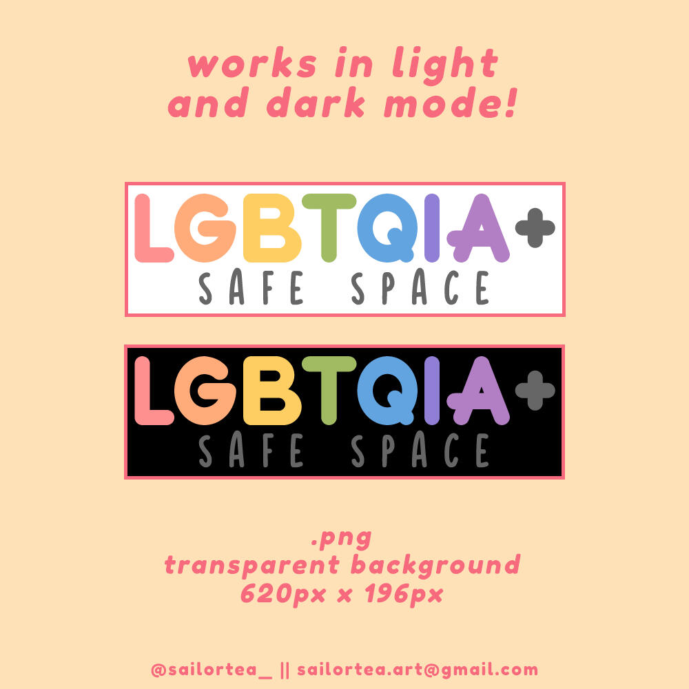 LQBTQIA+ safe space banner